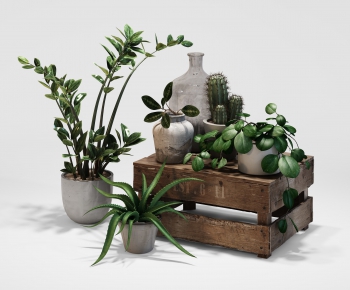 Modern Potted Green Plant-ID:375428743