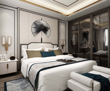 New Chinese Style Bedroom-ID:616941426