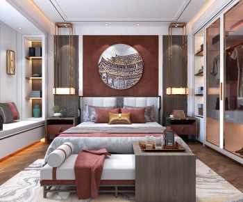 New Chinese Style Bedroom-ID:358615375