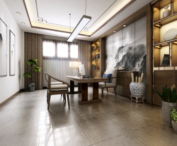 New Chinese Style Manager's Office-ID:558516245