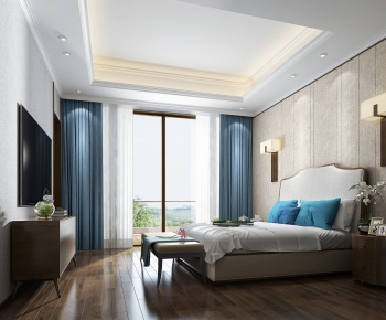 New Chinese Style Bedroom-ID:443407434
