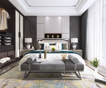 New Chinese Style Bedroom-ID:256672329