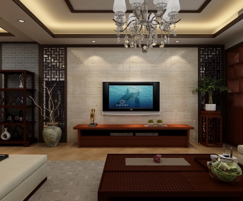 Chinese Style A Living Room-ID:926252237
