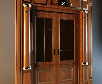 European Style Solid Wood Door-ID:651524583