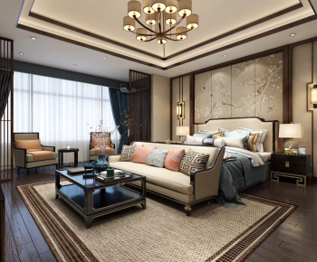 New Chinese Style Bedroom-ID:953466654