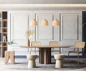 Nordic Style Dining Table And Chairs-ID:189243852