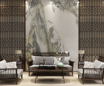 New Chinese Style Sofa Combination-ID:719911414