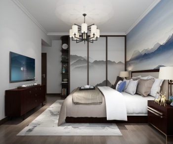 New Chinese Style Bedroom-ID:151164286