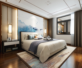 New Chinese Style Bedroom-ID:775043143