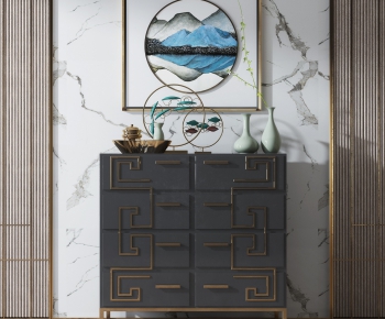 New Chinese Style Side Cabinet/Entrance Cabinet-ID:441546139