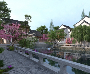 New Chinese Style Courtyard/landscape-ID:669585337