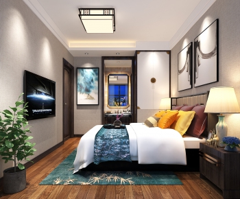 New Chinese Style Bedroom-ID:225293562