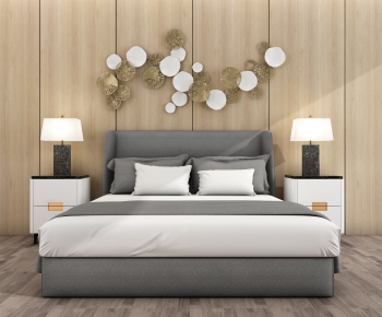 Modern Double Bed-ID:241703191