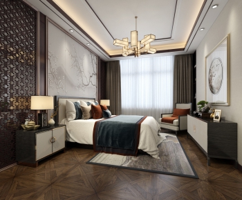New Chinese Style Bedroom-ID:987906258