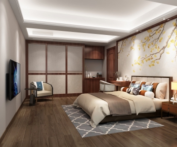 New Chinese Style Bedroom-ID:520356383