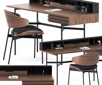 Modern Computer Desk And Chair-ID:214923831
