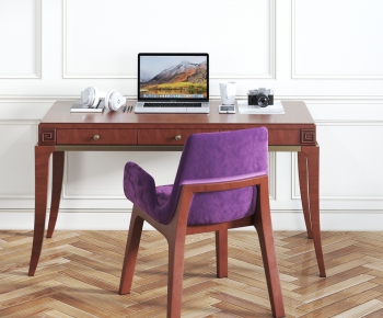 Chinese Style Computer Desk And Chair-ID:662571673