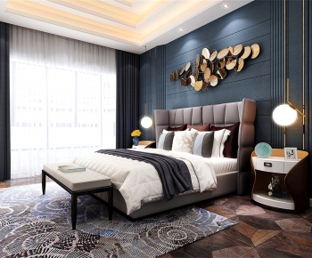 Simple European Style Bedroom-ID:289396569