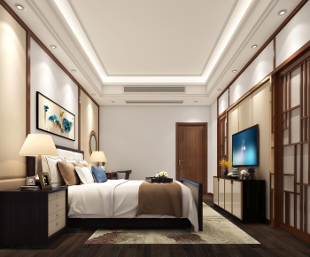 New Chinese Style Bedroom-ID:634845422