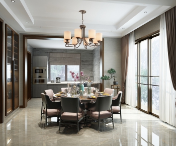 New Chinese Style Dining Room-ID:685378718