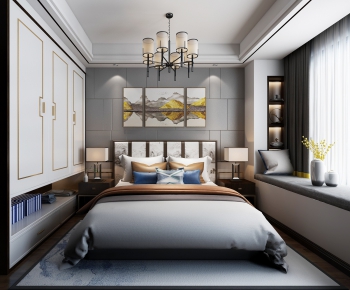 New Chinese Style Bedroom-ID:778785682