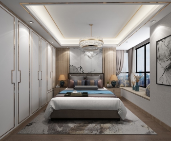 New Chinese Style Bedroom-ID:619435918