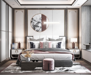 New Chinese Style Bedroom-ID:528665671