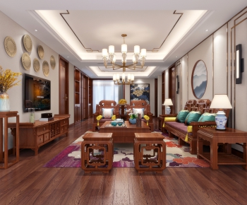 Chinese Style A Living Room-ID:238448796