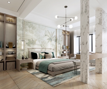 New Chinese Style Bedroom-ID:416725114