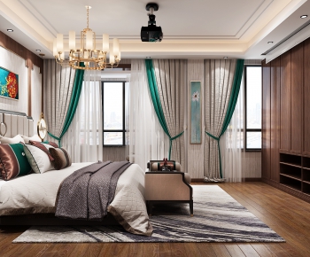 New Chinese Style Bedroom-ID:259813643