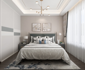 New Chinese Style Bedroom-ID:588436354