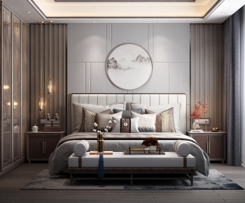 New Chinese Style Bedroom-ID:445688255