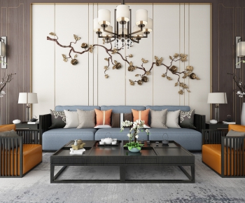 New Chinese Style Sofa Combination-ID:238977834
