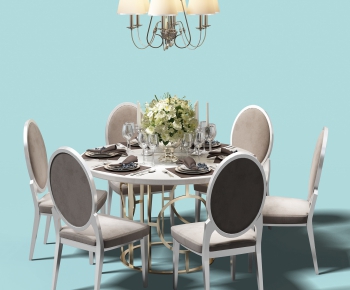 American Style Dining Table And Chairs-ID:232485599