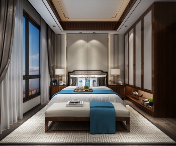 New Chinese Style Bedroom-ID:952354141