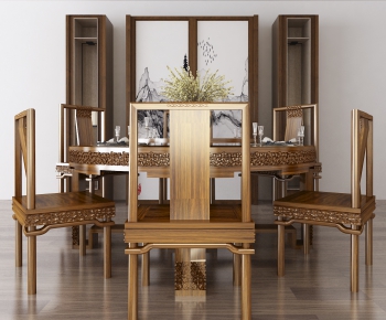 Chinese Style Dining Table And Chairs-ID:817447523