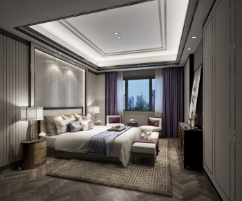 New Chinese Style Bedroom-ID:399539951