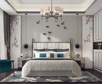 New Chinese Style Bedroom-ID:297429419