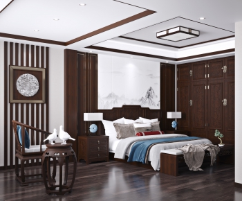 New Chinese Style Bedroom-ID:163873491