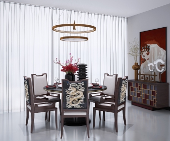 New Chinese Style Dining Table And Chairs-ID:175315683