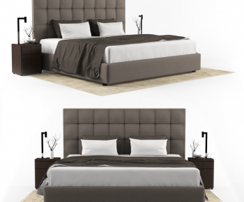 Modern Simple Style Double Bed-ID:334299145