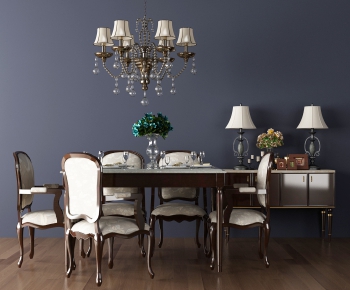 New Classical Style Dining Table And Chairs-ID:207389942