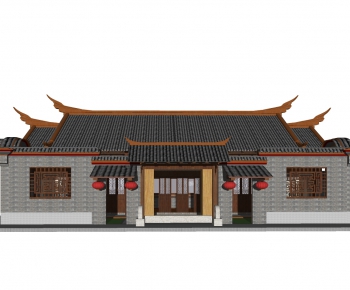New Chinese Style Building Appearance-ID:833571478