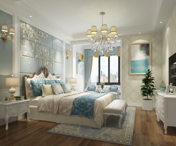 Simple European Style Bedroom-ID:654550681