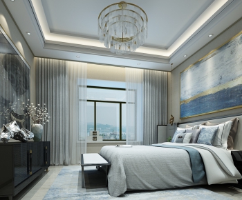 New Chinese Style Bedroom-ID:605377291
