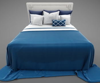 Modern Double Bed-ID:135122312