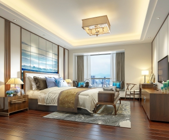 New Chinese Style Bedroom-ID:302286272