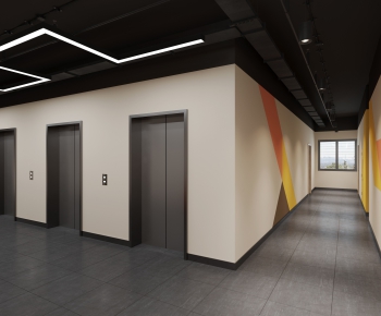 Modern Corridor/elevator Hall-ID:628135956