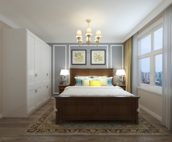 American Style Simple European Style Bedroom-ID:830896334