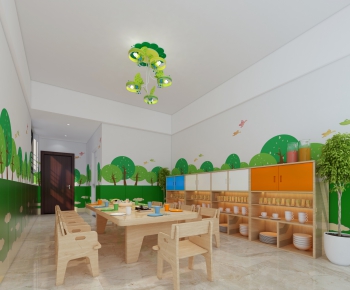 现代儿童幼儿园用餐室-ID:923247729